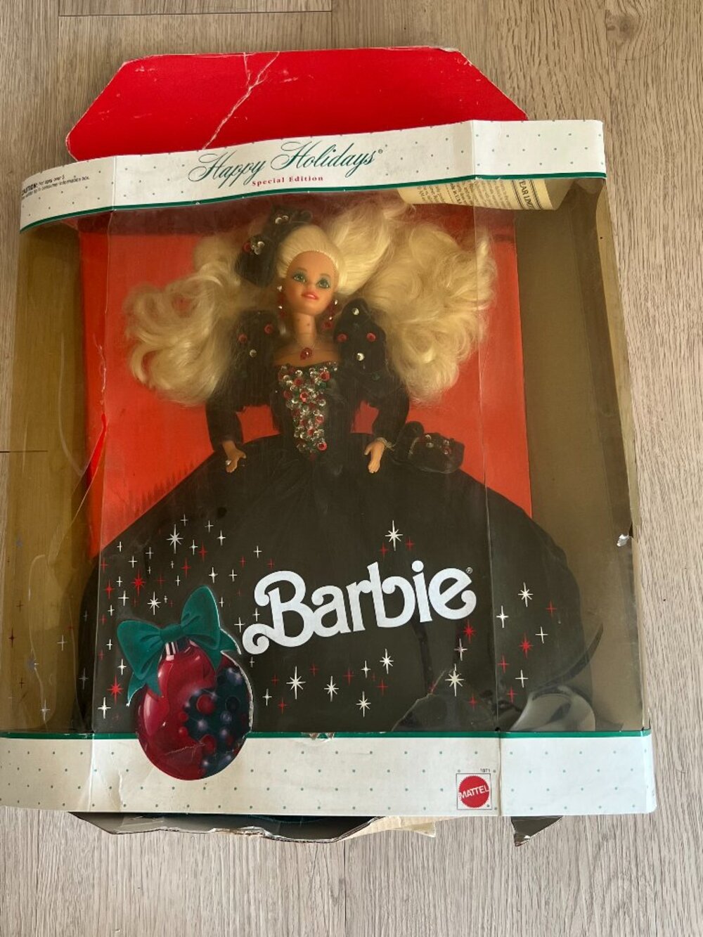 Mattel Barbie Happy Holidays Doll 1991 11.5in Special Edition Open Box MPN 1871